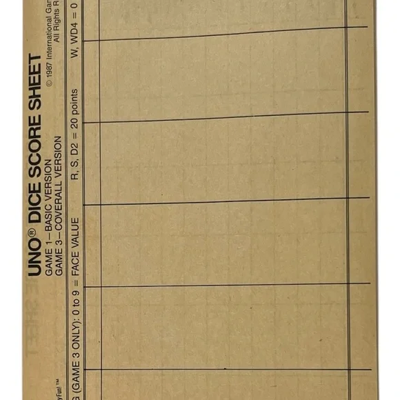 Vintage 1987 UNO Dice Game Set - Picture 6 of 7